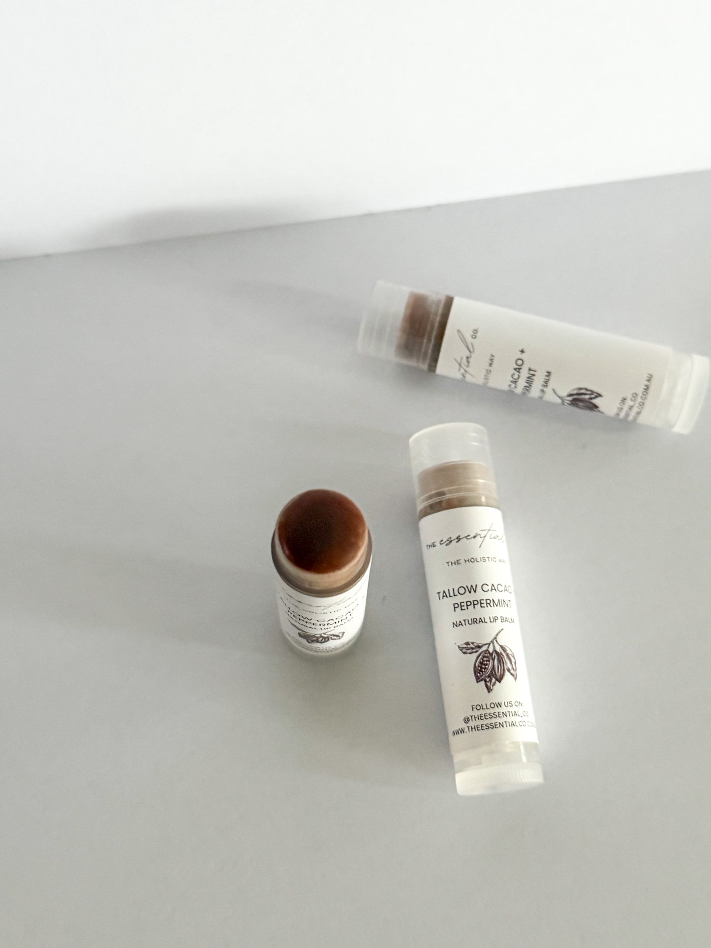 Tallow Cacao + Peppermint - Natural Lip Balm 5ml