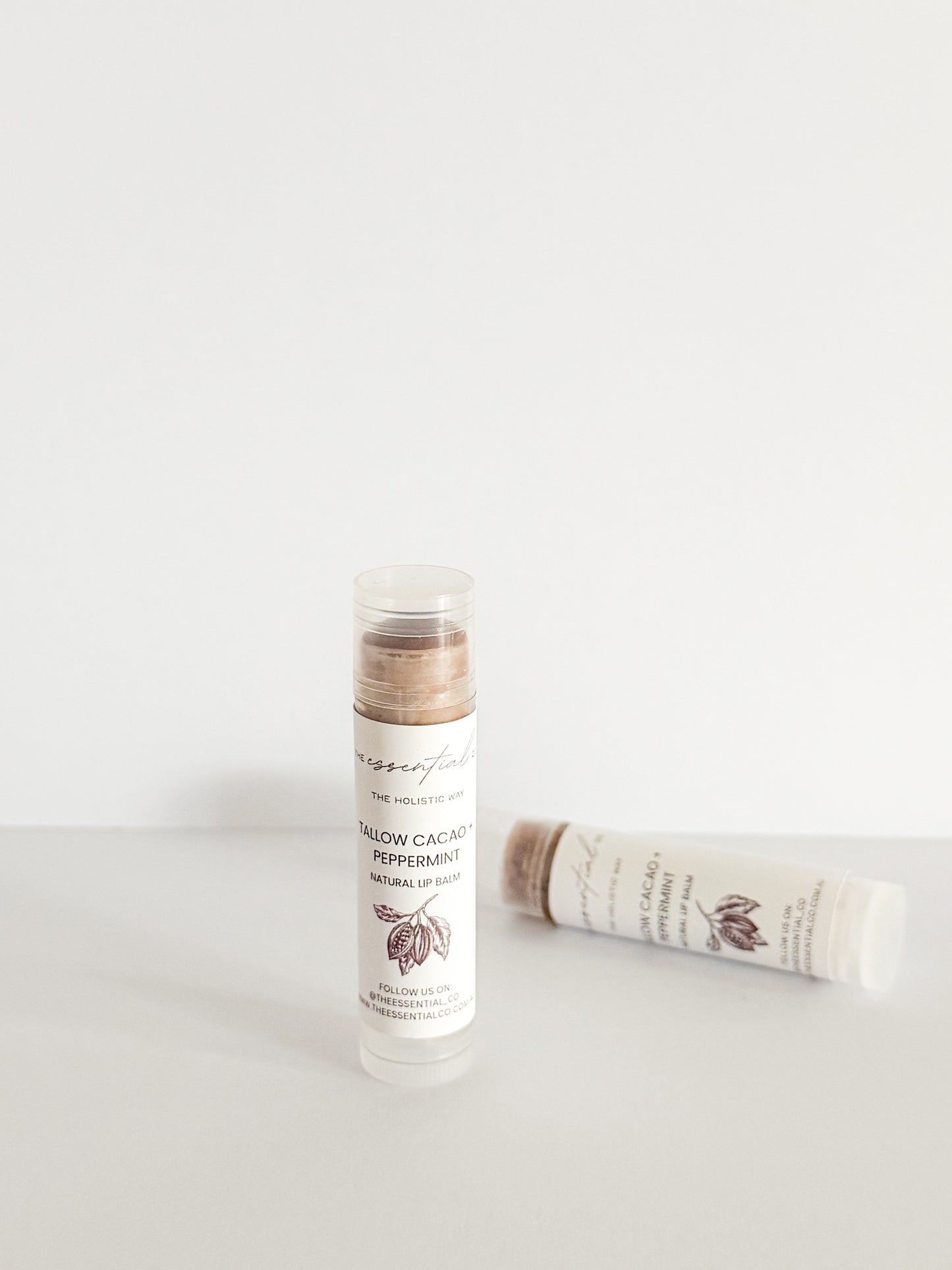 Tallow Cacao + Peppermint  -  Natural Lip Balm 5ml